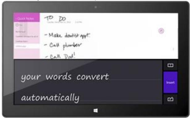 MICROSOFT TABLETTE SURFACE PRO 2 - Conversion de vos notes manuscrites en texte - 1