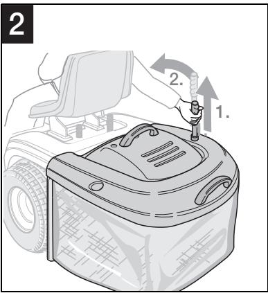 MTD GRASS CATCHER FOR LAWN TRACTORS 48-49 - Vider le bac de ramassage d'herbe - 1