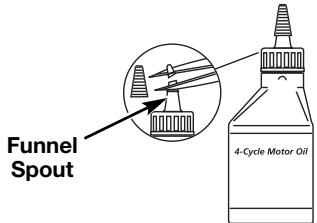MTD TB525CS - ADDING OIL TO CRANKCASE: INITIAL USE - 1