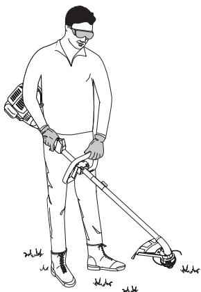 MTD TB525CS - HOLDING THE TRIMMER - 2