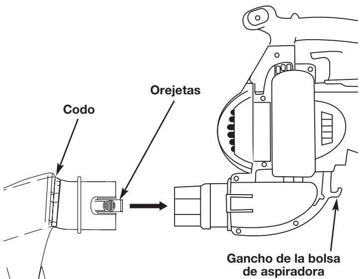 MTD YM320BV - Instalación la bolsa del aspirador - 1