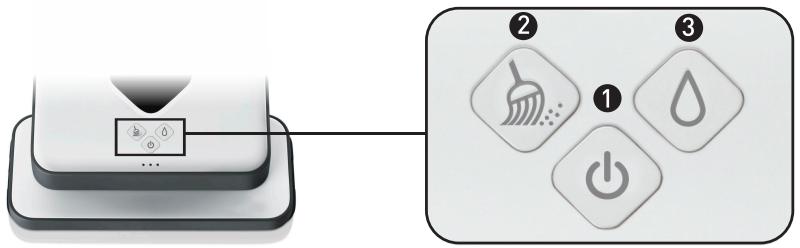 IROBOT BRAAVA 380 - Boutons et voyants lumineux - 1