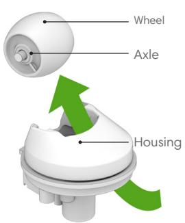 IROBOT ROOMBA 695 - Cleaning the Front Caster Wheel - 1