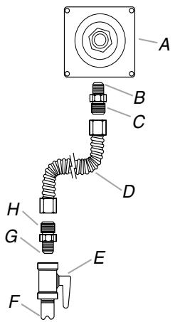 WHIRLPOOL GGG390LX - Typical flexible connection - 1