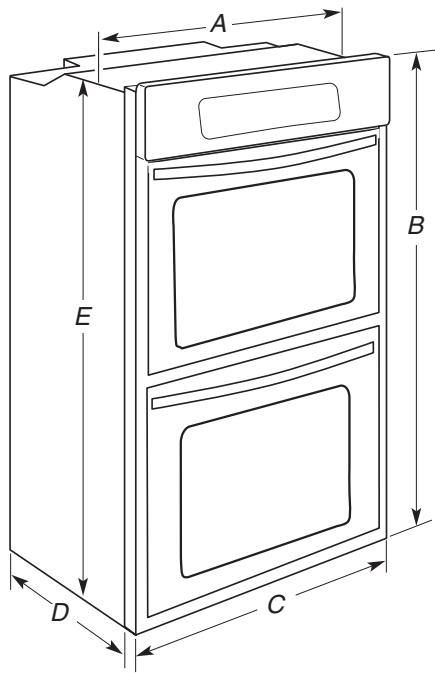 WHIRLPOOL INSTALLATION - Product Dimensions - Double Ovens - 1