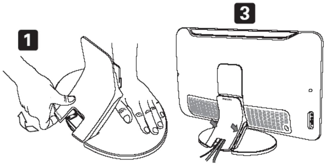 PHILIPS 42HF9442 - Mounting the Television Stand - 7