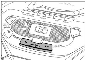 PHILIPS AZ1055 - Selecting another track - 1
