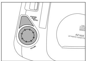 PHILIPS AZ1055 - Adjusting volume and sound - 1
