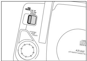 PHILIPS AZ1055 - Switching the set on and off - 1