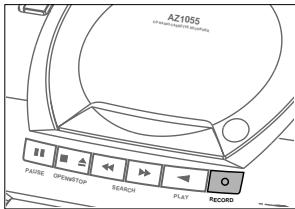 PHILIPS AZ1055 - Recording from the CD player – CD synchro start - 1