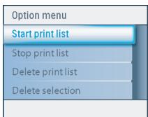 PHILIPS SPV3000 - Manage the print list - 2