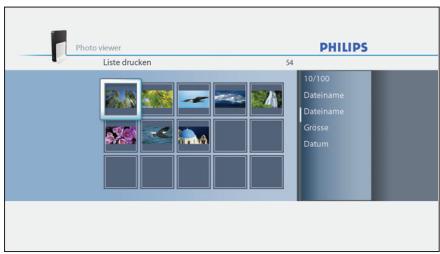 PHILIPS SPV3000 - Verwalten der Druckliste - 1