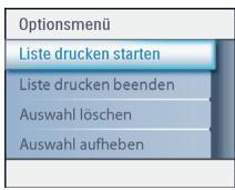 PHILIPS SPV3000 - Verwalten der Druckliste - 2