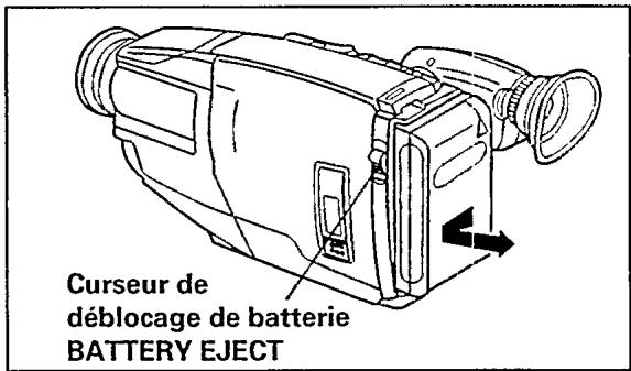 PHILIPS CAMCORDER SET M820 - ■ Comment séparer la batterie - 1