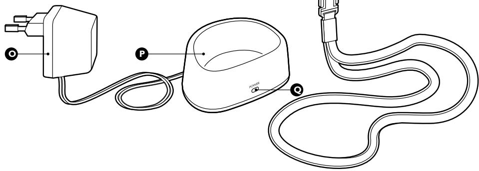 Diagram of a medical or electrical device with labeled components including plug, bulb, and cable