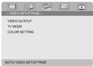 PHILIPS MCD708 - Video Setup Page - 1