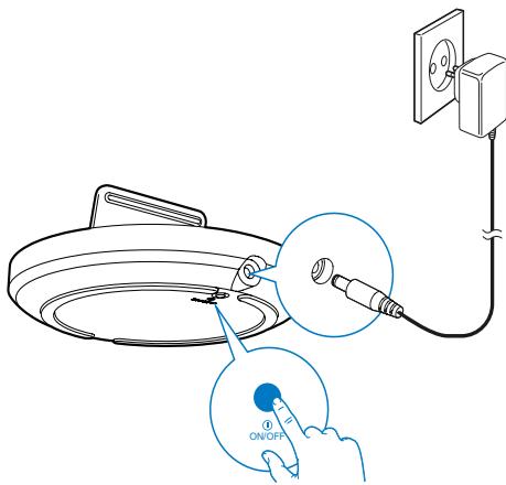 PHILIPS DS9800W/10 - Branchez la station d'accueil/chargeur autonome sur le secteur (facultatif) - 2