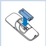 PHILIPS PR3098/00 - Akkus in die Fernbedienung einsetzen - 2