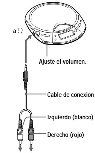 SONY D-CJ501 - Conexión de un sistema estéreo - 1