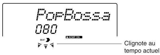 PopBossa 080 BEAT > ▶ ▼ ▼ → VACMP ON Clignote au tempo actuel