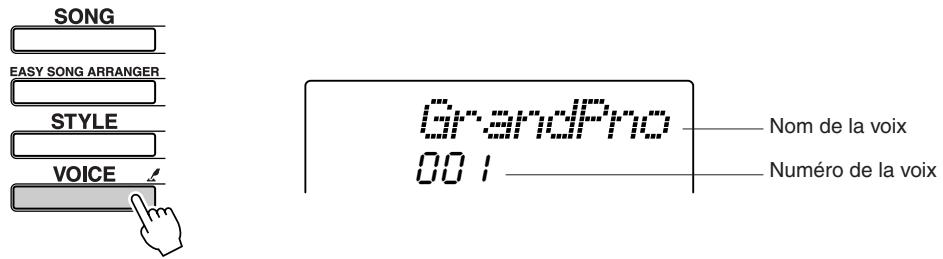 SONG EASY SONG ARRANGER STYLE VOICE GrandPro 001 Nom de la voix Numéro de la voix