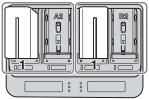 SONY AC-VQL1BP - Cuando conecte dos baterías a las ranuras de diferentes sistemas - 1