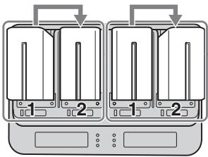 SONY AC-VQL1BP - Lors de l'insertion de quatre batteries rechargeables simultanément - 1
