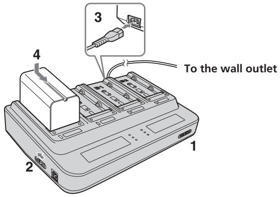 SONY AC-VQL1BP - Charging the battery pack - 1