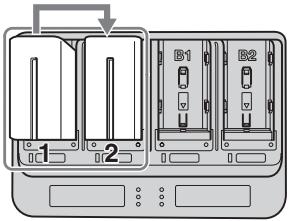 SONY AC-VQL1BP - When attaching two battery packs to the slots of the same system - 1