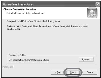 SONY DPP-FP30 - Check the destination and then click "Next". - 1