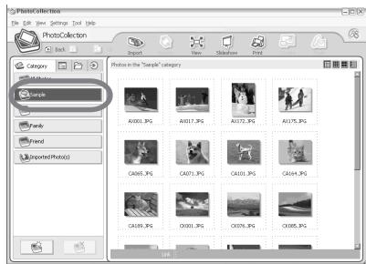 SONY DPP-FP30 - Click the desired photo category folder. - 1