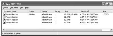 SONY DPP-FP30 - To stop printing - 1