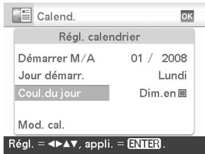 SONY DPP-FP95 - Définisse le calendrier. - 1