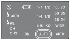 1/1 1/2 105 70 AUTO 1/4 1/8 50 35 WL 1/16 1/32 WIDE CH1 CH2 ON AUTO AUTO