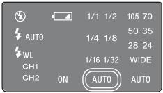 AUTO WL CH1 CH2 ON 1/1 1/2 105 70 1/4 1/8 50 35 1/16 1/32 28 24 AUTO WIDE AUTO