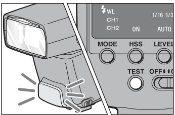 WL CH1 CH2 ON AUTO MODE HSS LEVEL TEST OFF