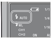 AUTO WL CH1 CH2 ON 1/1 1/4 1/16