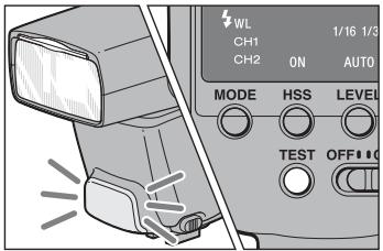 WL CH1 CH2 ON 1/16 1/3 AUTO MODE HSS LEVEL TEST OFF