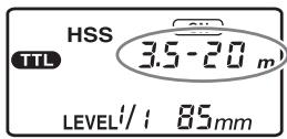 SONY HVL-F56AM - Press the shutter button partway down and make sure that the subject is within the flash range. - 1