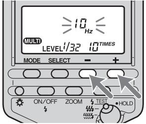 SONY HVL-F56AM - Appuyer sur le bouton + ou - pour sélectionner la fréquence. - 1