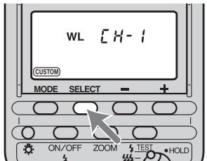 SONY HVL-F56AM - Press the select button for 3 seconds. - 1