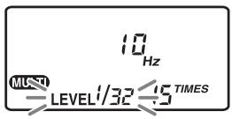 SONY HVL-F56AM - Druk op de toets SELECT tot "LEVEL" op het gevevenspaneel gaat knipperen. - 1