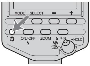 SONY HVL-F56AM - Premere l'illuminatore del display dei dati. - 1