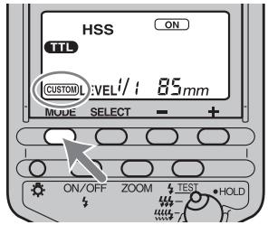 SONY HVL-F56AM - Drucken Sie die Taste MODE. - 1