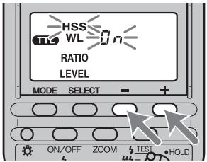 SONY HVL-F56AM - Wahlen Sie mit der Taste + oder - die Einstellung n aus. - 1