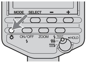 SONY HVL-F56AM - Press the data panel illuminator. - 1