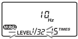 SONY HVL-F56AM - Premere il tasto di selezione fino a quando "LEVEL" non lampeggia sul display dei dati. - 1