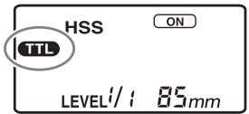 SONY HVL-F56AM - Press the mode button to display TTL or M on the data panel. - 1