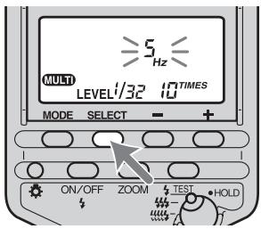SONY HVL-F56AM - Press the select button to blink "Hz." - 1