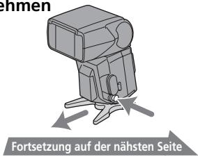 SONY HVL-F56AM - Anbringen und Abnehmen des Ministänders - 2